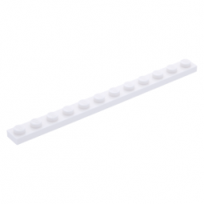 LEGO lapos elem 1x12, fehér (60479)